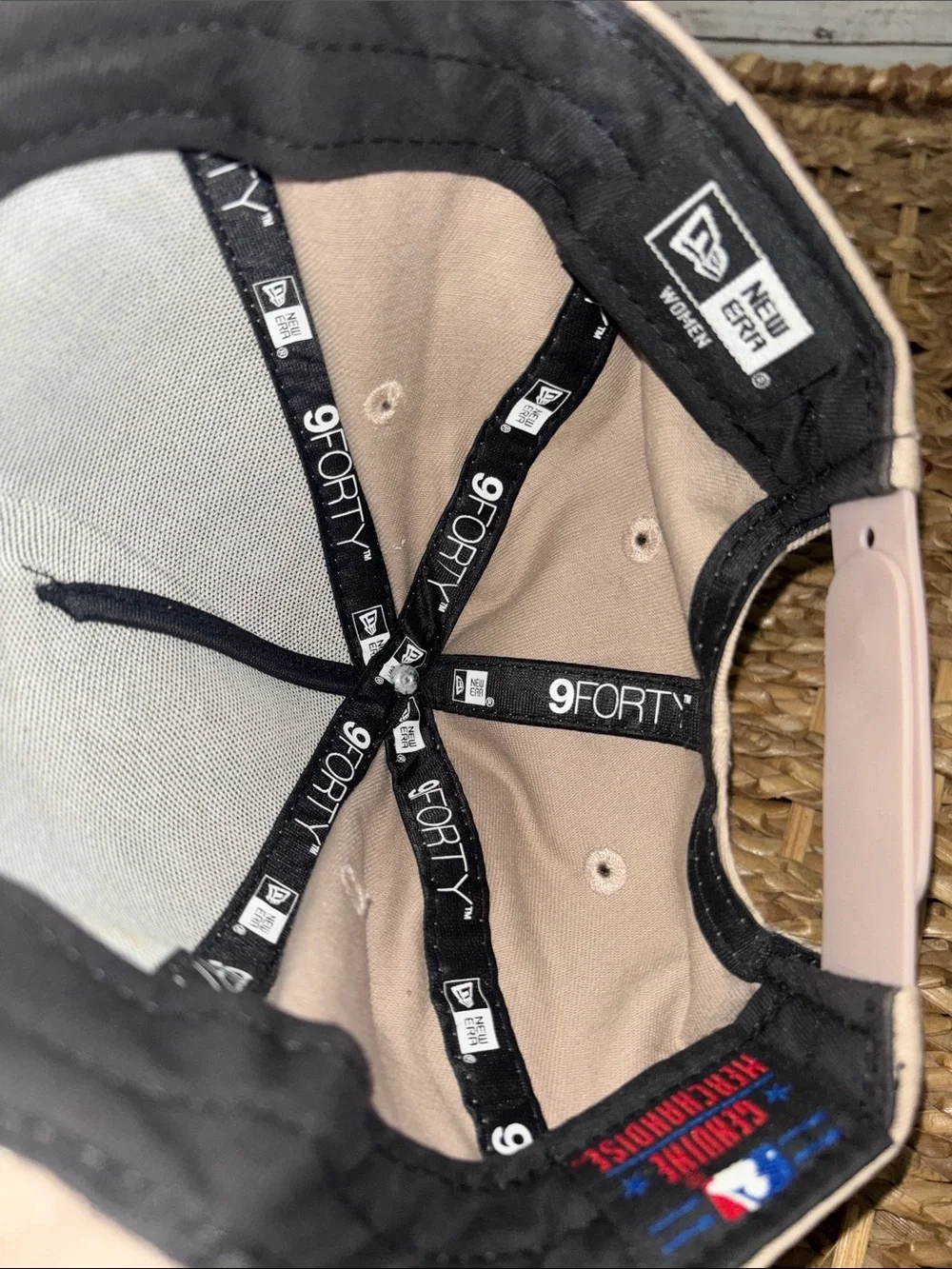 LA‎ Los Angeles New Era 9FORTY Adjustable Baseball Cap - Beige & White